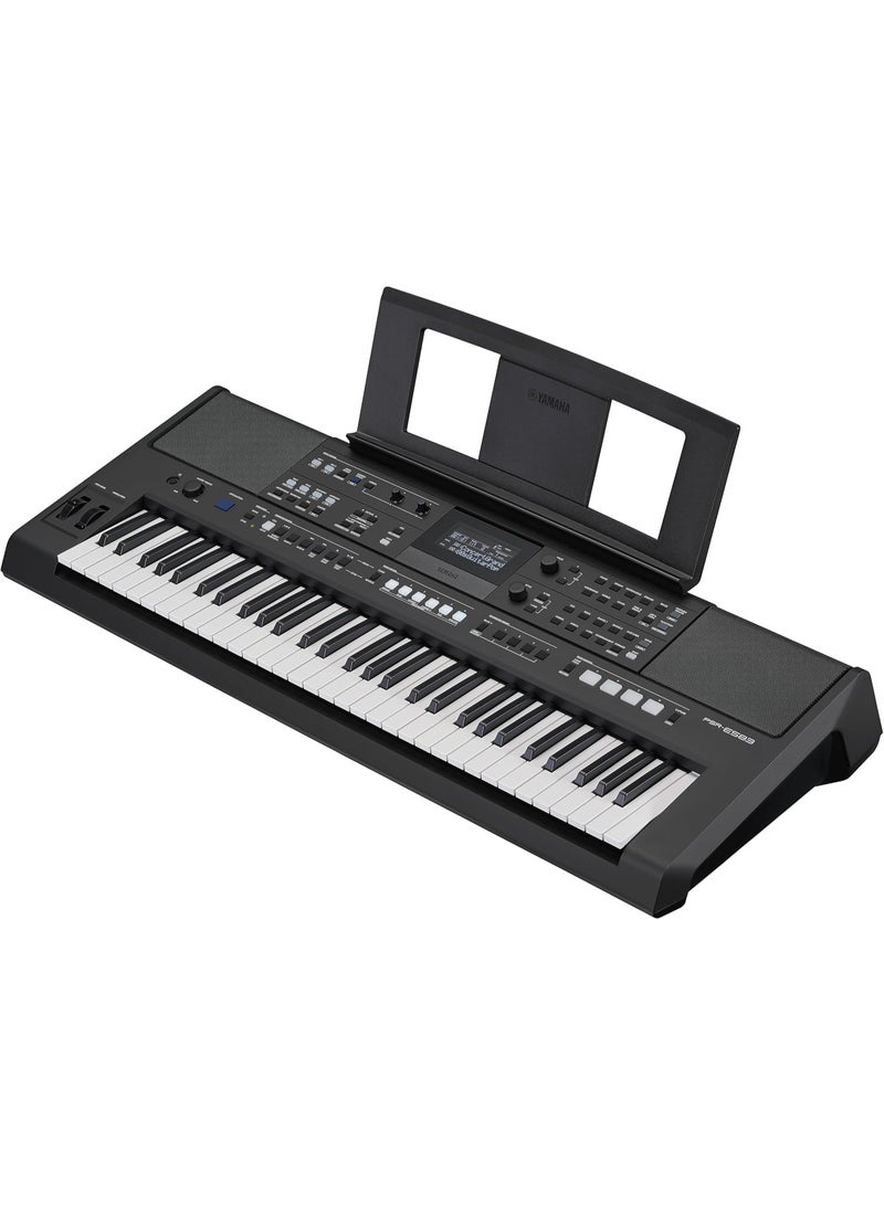 YAMAHA ياماها PSR‑E583 لوحة مفاتيح محمولة بحساسية اللمس 61 مفتاح مع أصوات مميزة، حامل موسيقي ومحول طاقة - Image 1